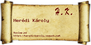 Herédi Károly névjegykártya