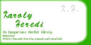 karoly heredi business card